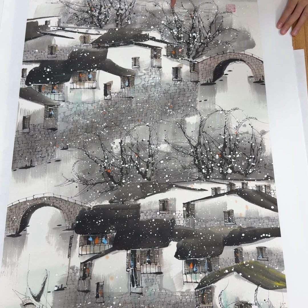 国画国画作品山水花鸟