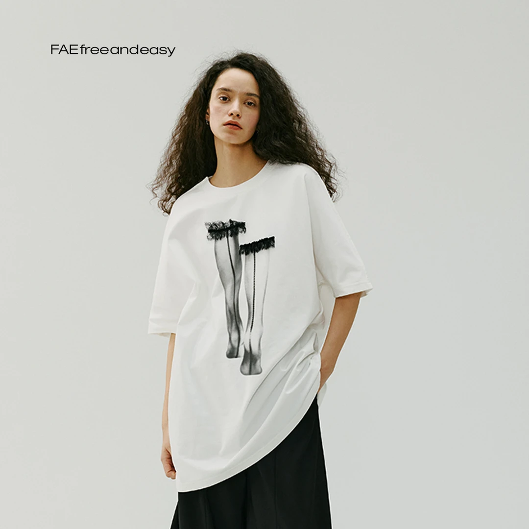FAEfreeandeasy44共和 印花纸片人T恤裙K56024