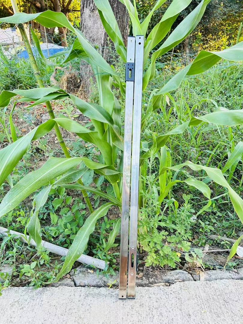 不锈钢25*25滑杆方管加厚开槽开孔装螺母多功能DIY抄网采摘杆配件