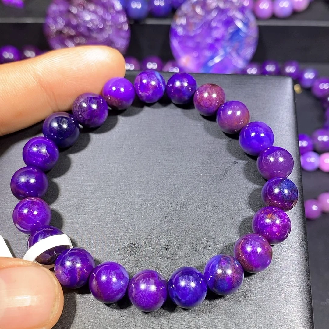 苏纪石（舒俱来）未镶嵌南非老矿舒俱来皇家帝王紫圆珠单圈10