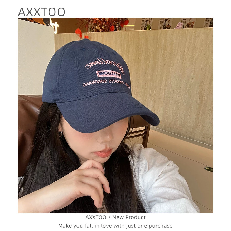 2025春夏新款帽子棒球帽显脸小少女百搭学生网红大头围情侣鸭舌帽