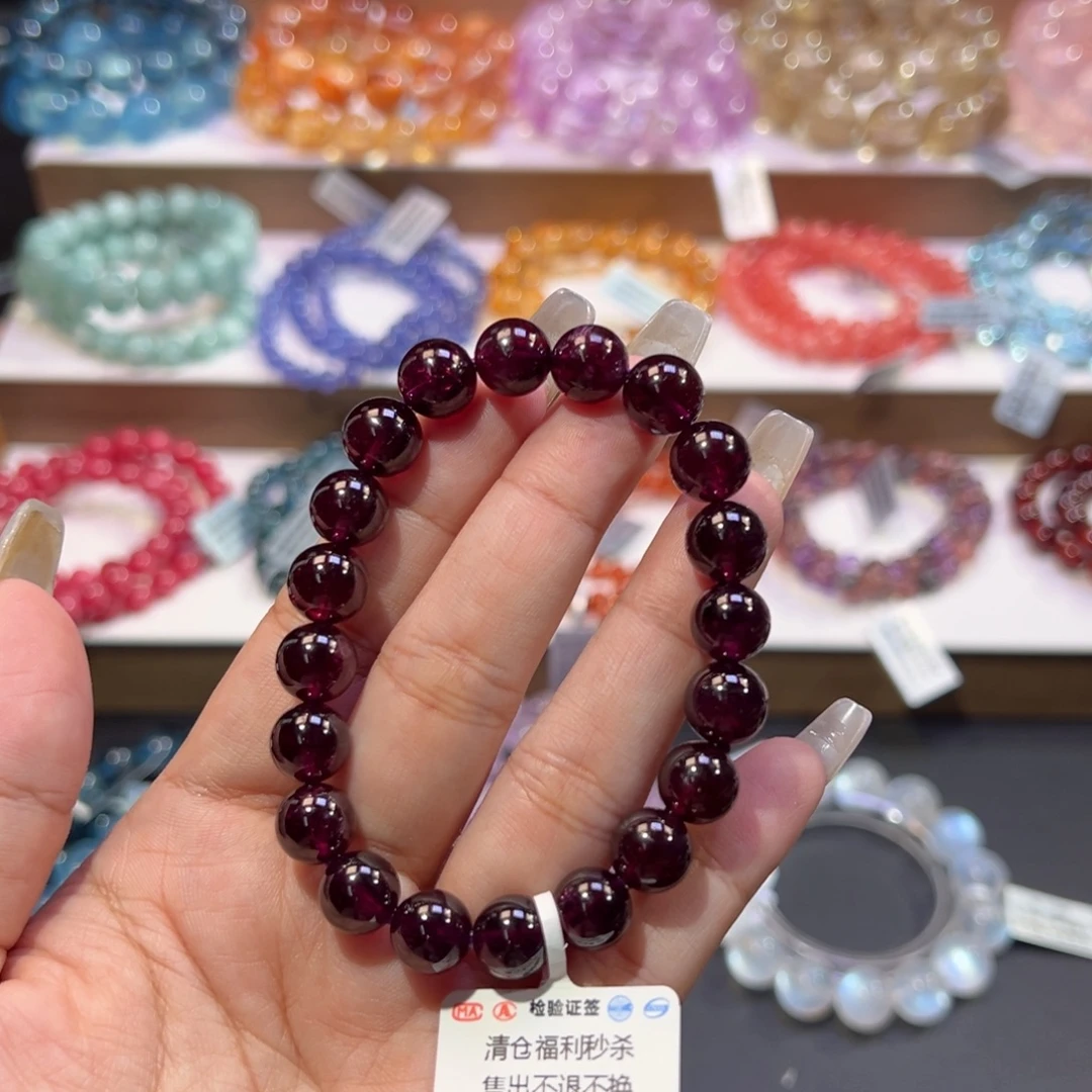 E****水晶未镶嵌手串紫牙乌9.8mm