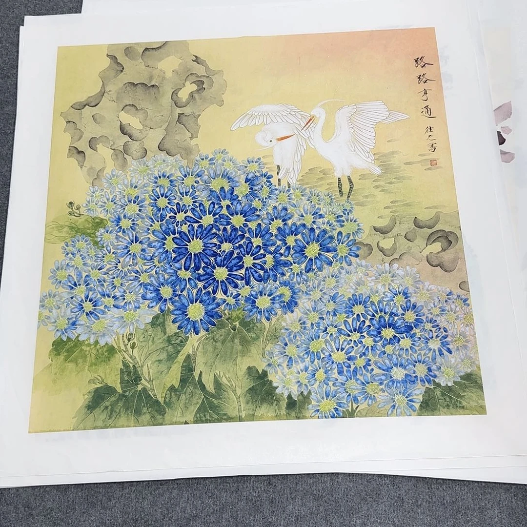 国画68*68纯手绘于往之