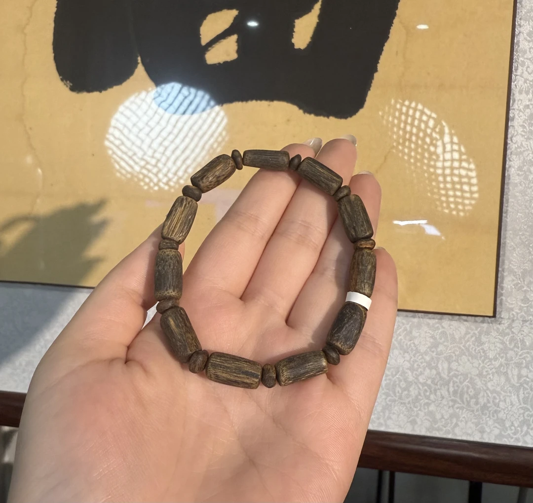 沉香莺歌绿棋金沙叶沉水随型手串一串多样性发其一