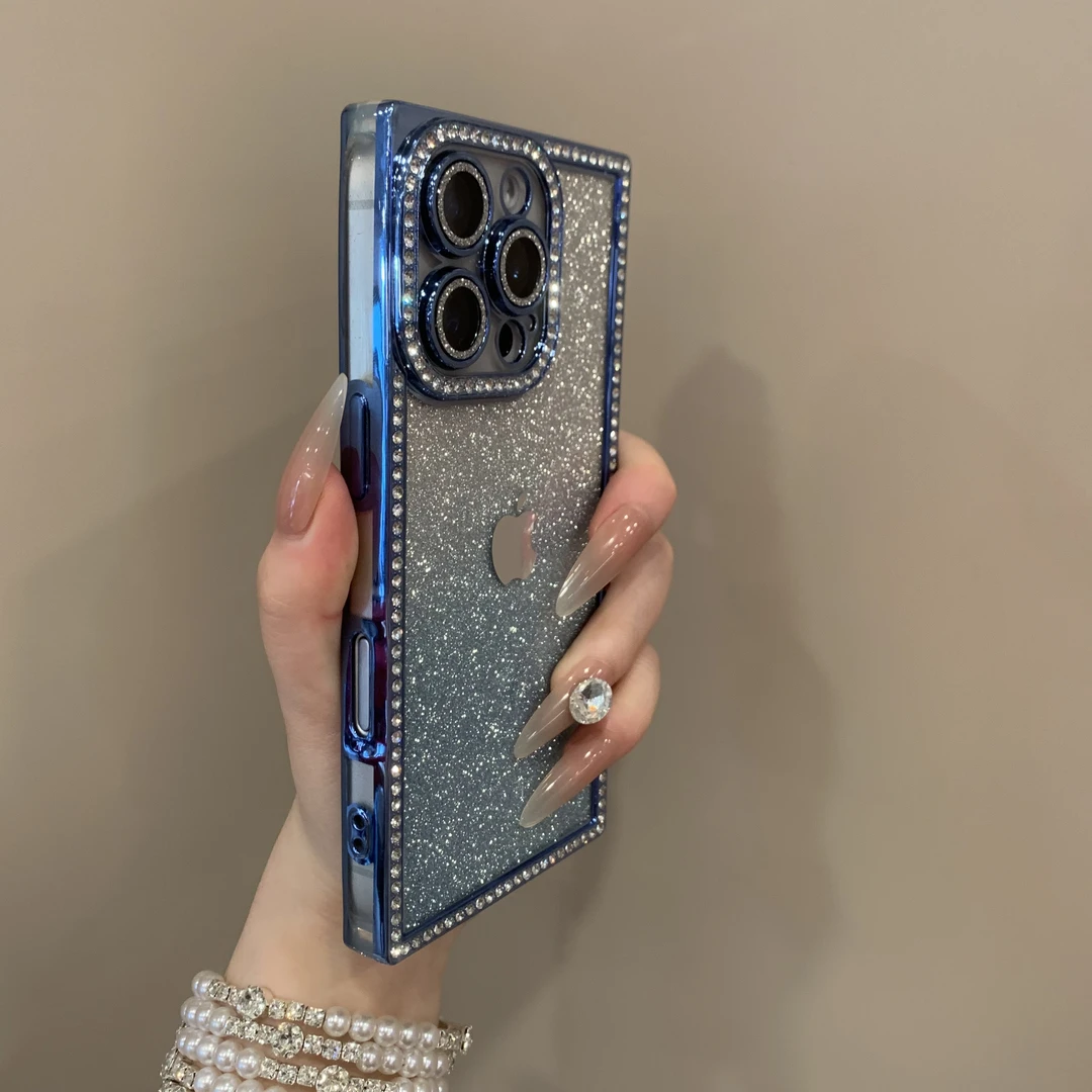 满天星适用苹果16promax闪粉渐变iPhone15手机壳14pro高级镜头膜.