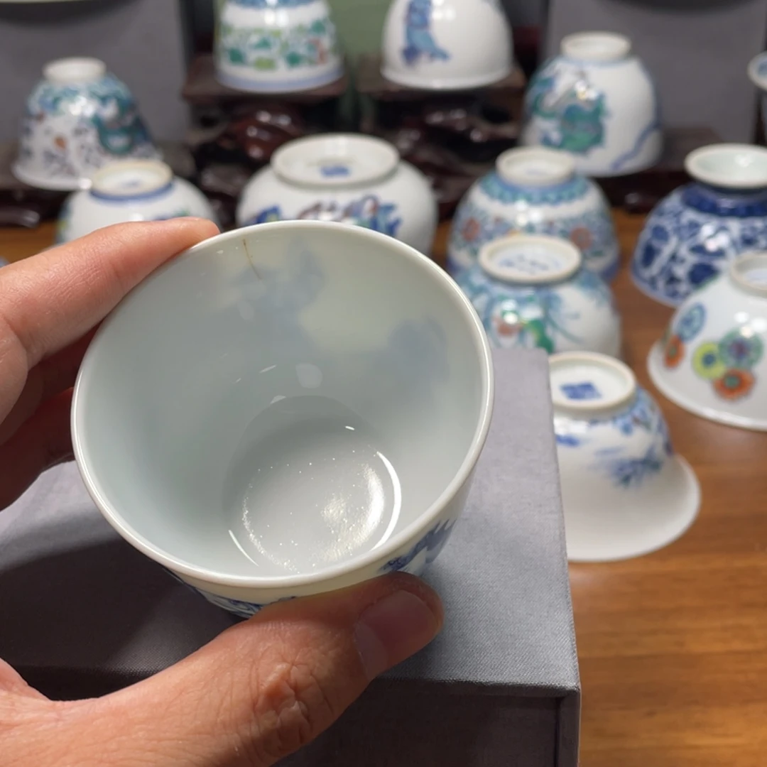 爱***建杯景德镇陶瓷现代手工陶瓷茶具