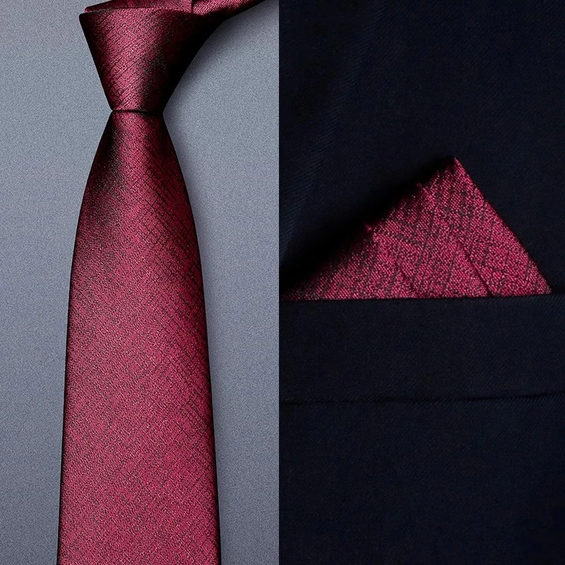 红色领带结婚新郎男士正装手打商务拉链式爆款免打结高端西装婚礼