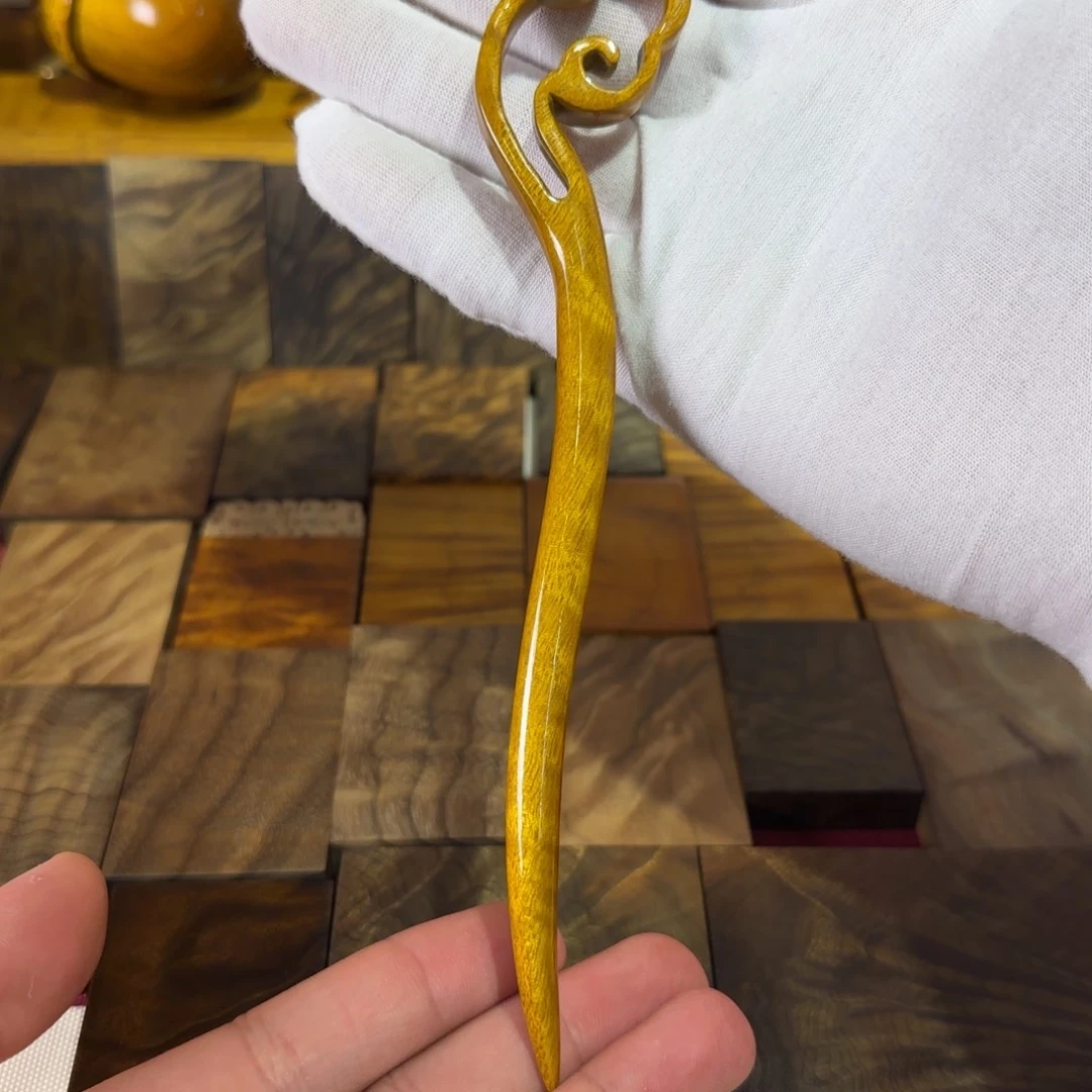 金丝楠金丝楠木小叶桢楠祥云发簪