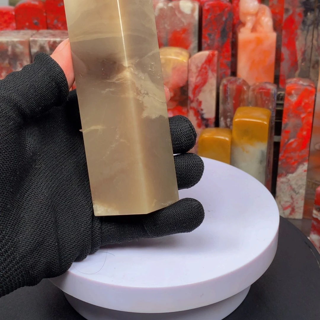 昌化石牛角冻印章