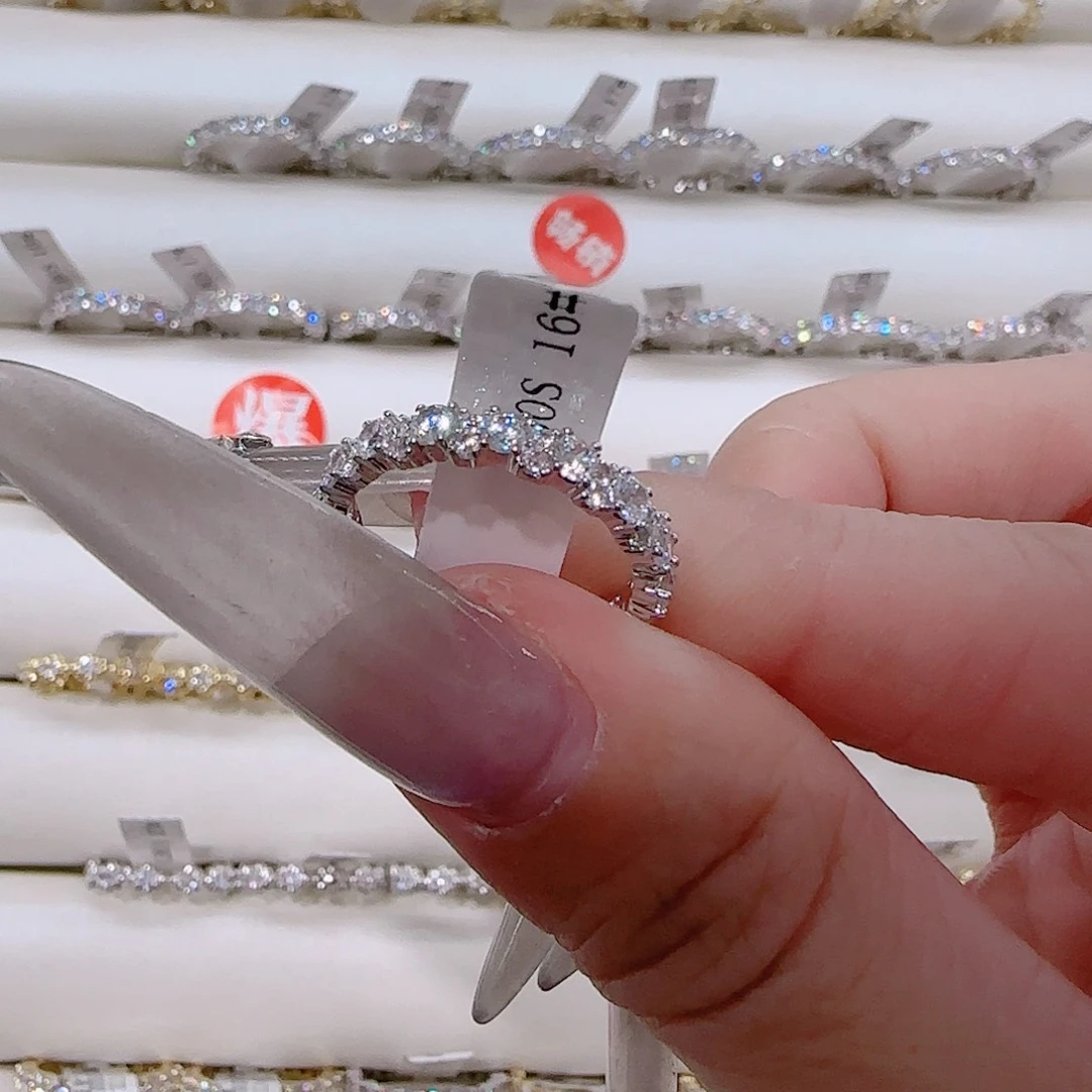 锆石铜合金925银戒指