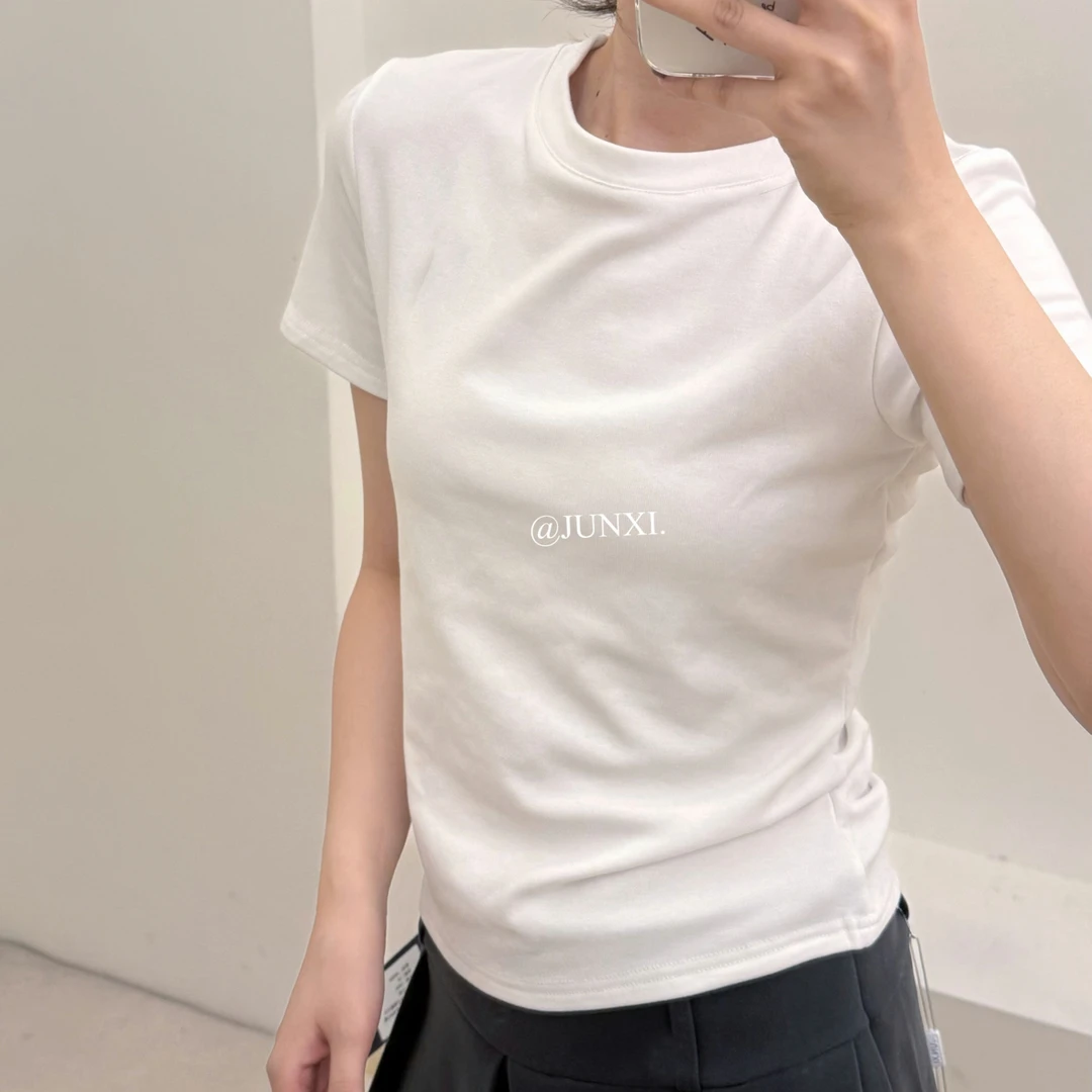 有货均希#J6689秋季福利高品质抓绒短袖上衣，衣长：52cm