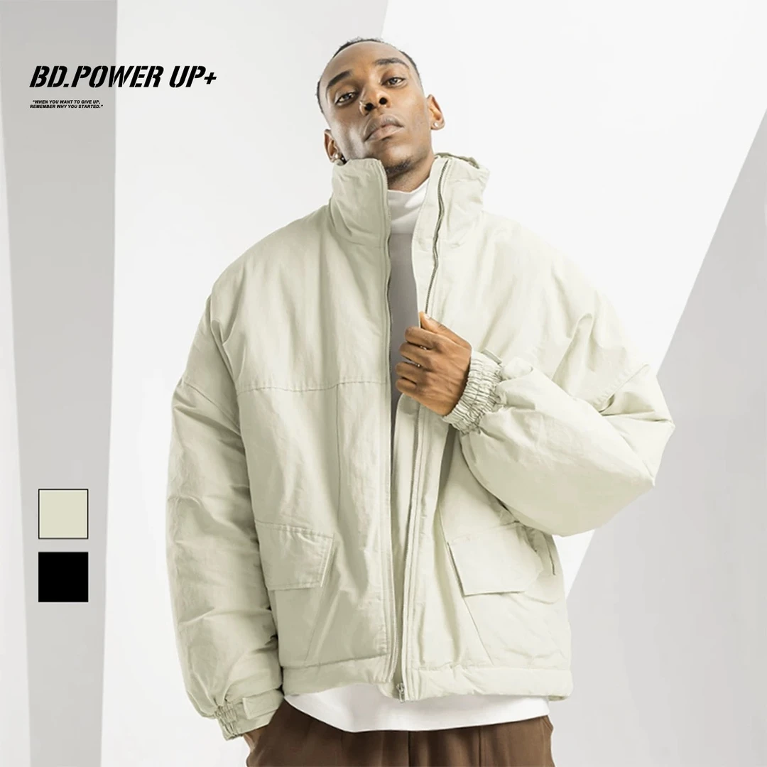 KONITIHA 冬季美式情侣休闲简约工装立领加厚大口袋保暖棉服潮101