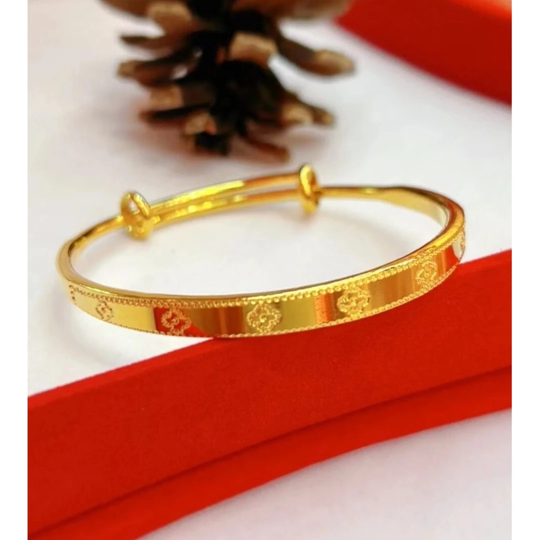 金红阁【徐总】精美五朵幸运四叶草推拉手镯【spcs43】