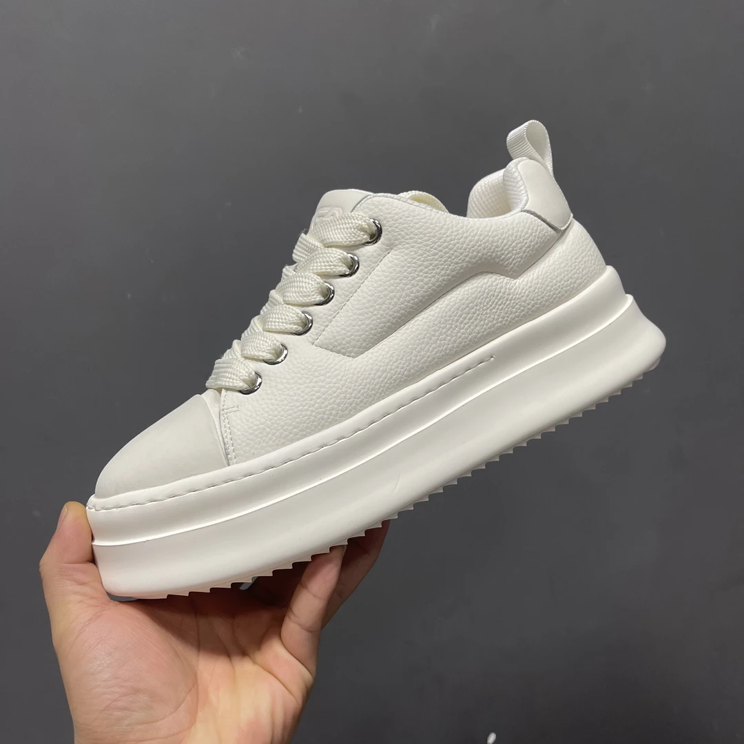 24119 男士低帮四季潮流时尚百搭韩版小白色厚底休闲鞋