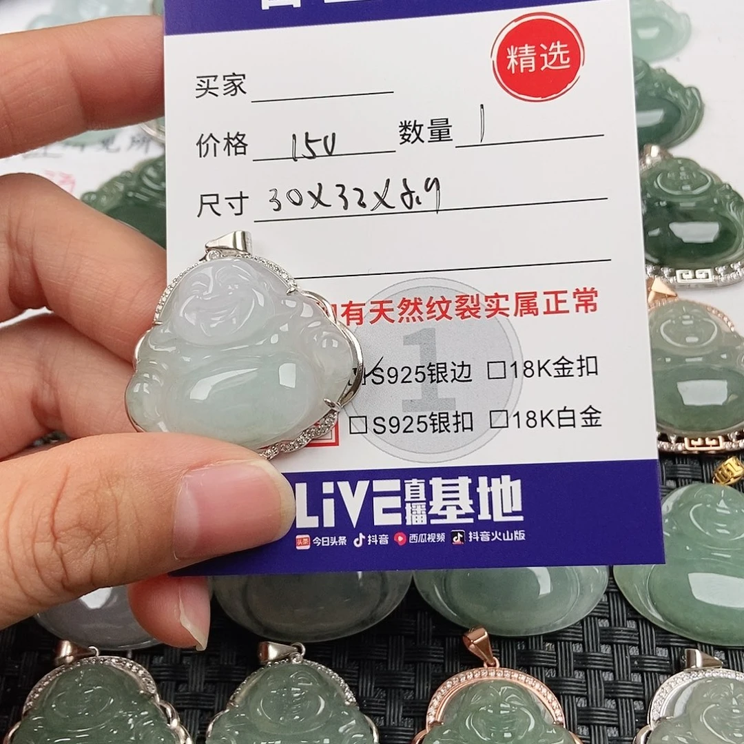 翡翠银S925镶嵌颈饰