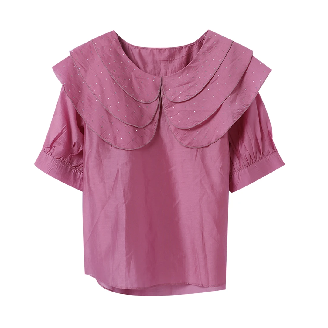 【蛋糕领小衫】减龄新潮街头chic小上衣女2030031