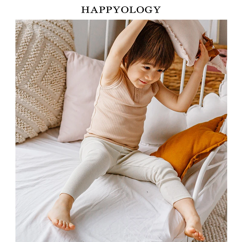 Happyology英国男童棉弹性裤宝宝柔软居家服睡裤儿童亲肤裤子长裤
