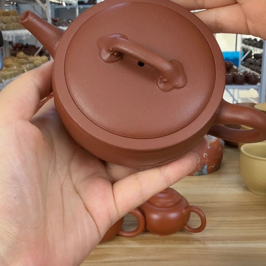 茶壶紫砂宜兴原矿紫砂朱砂250