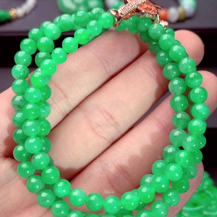 翡翠未镶嵌毛衣链