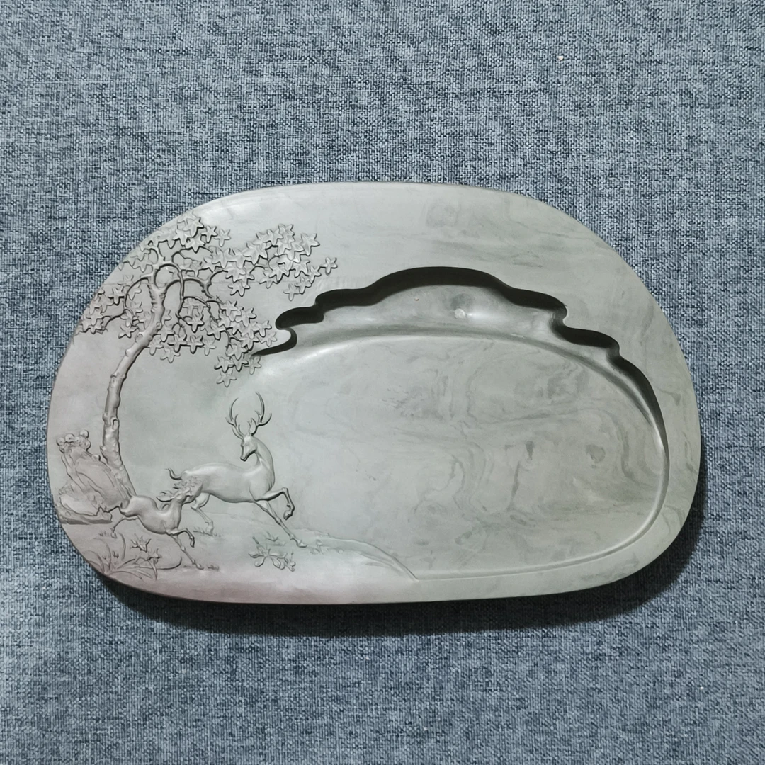 甘肃洮砚,西江双色福禄砚,尺寸23.8*15.5*2.6厘米