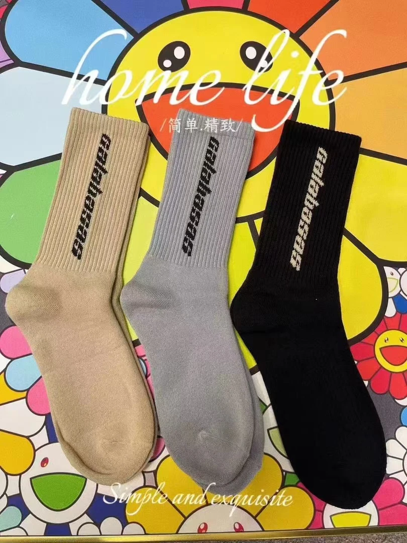 高街时尚字母潮流毛巾运动袜篮球情侣中筒休闲加厚百搭中筒潮袜