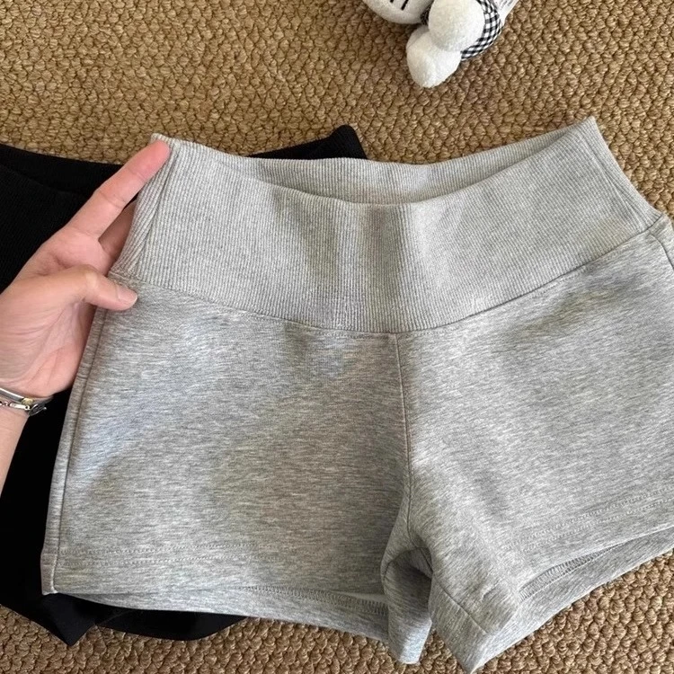 穿了不想脱~2025新款韩系灰色高腰休闲运动裤子女夏季小个子修身