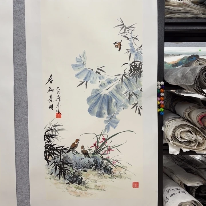 国画花鸟等多种鸟类和