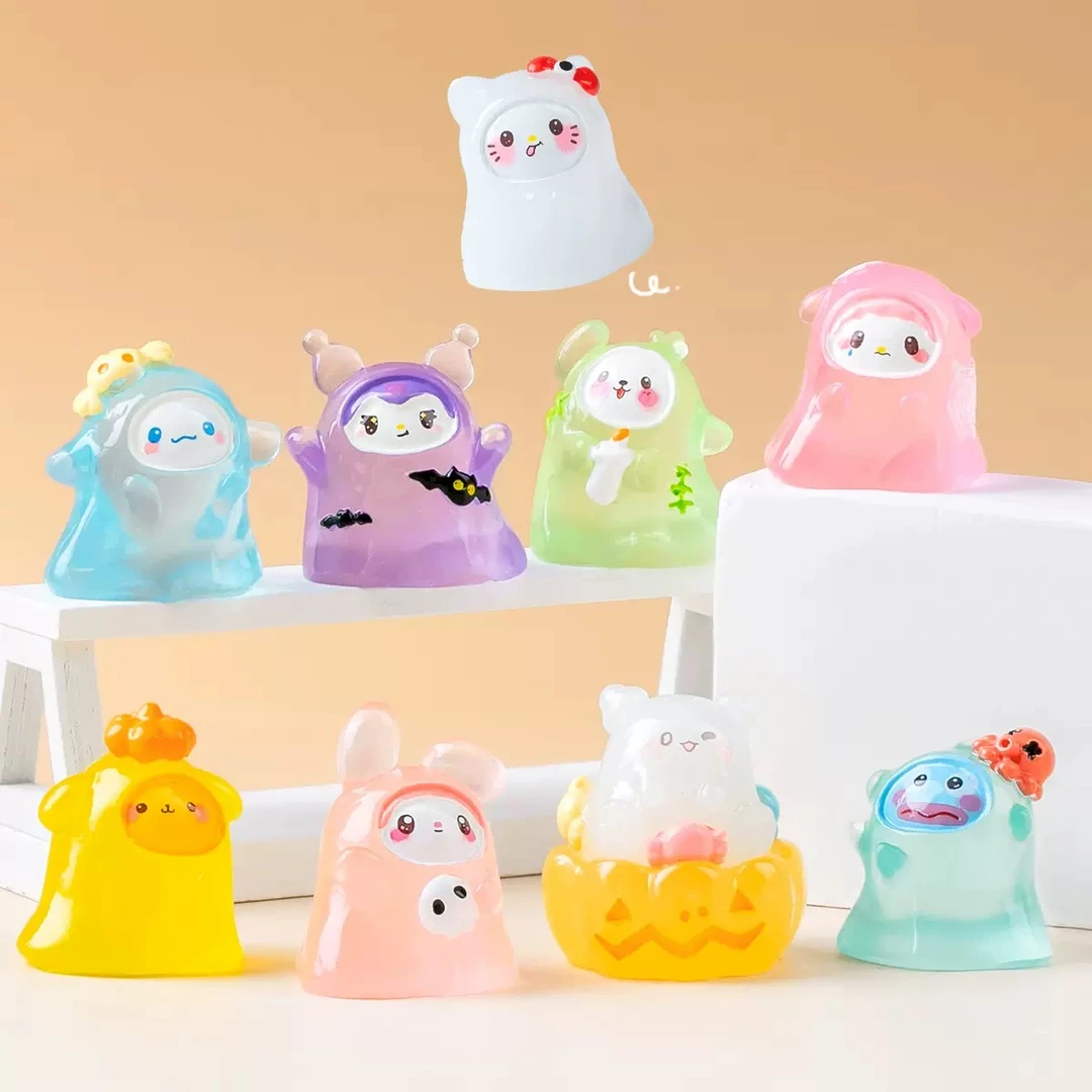 【直播拆 九宫格】夜光三三幽灵可爱萌粒diy配件小摆件迷你饰品