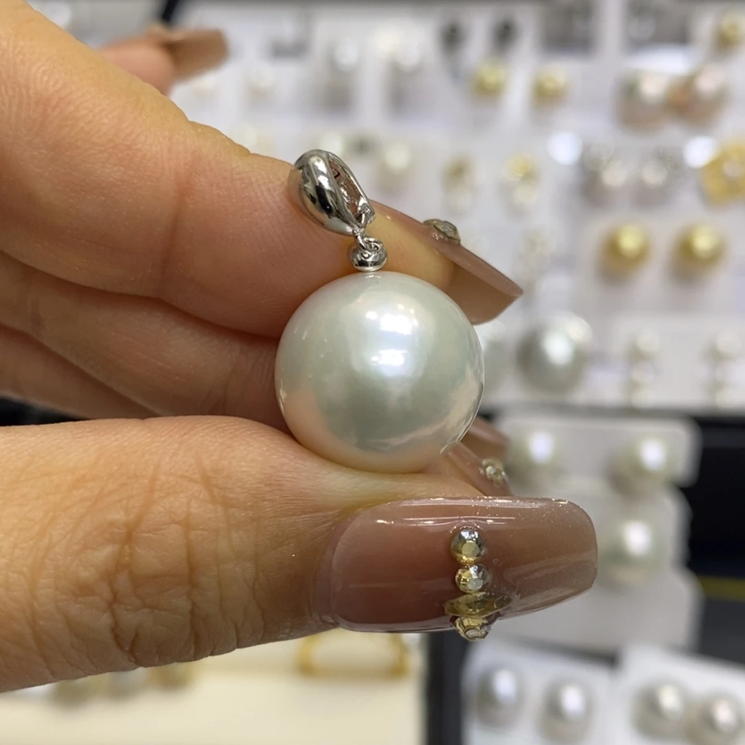 颈饰淡水珍珠银S925镶嵌15-16