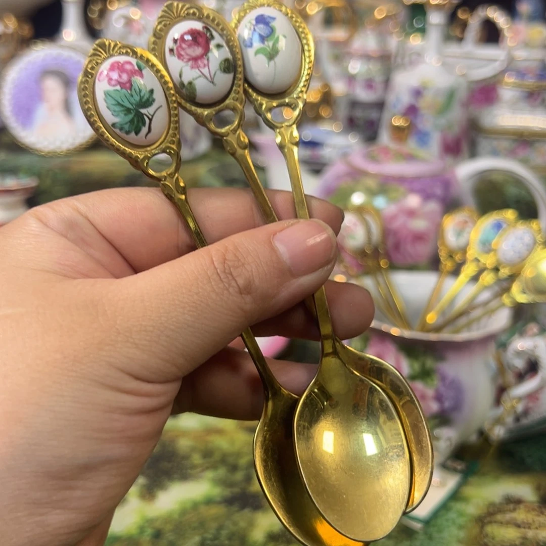 摆件鹿与海陶瓷家居用品有限公司任意花面三个勺