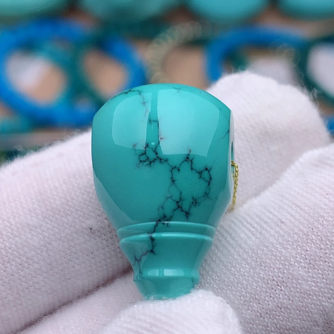 未镶嵌绿松石珠宝奇石13mm三通