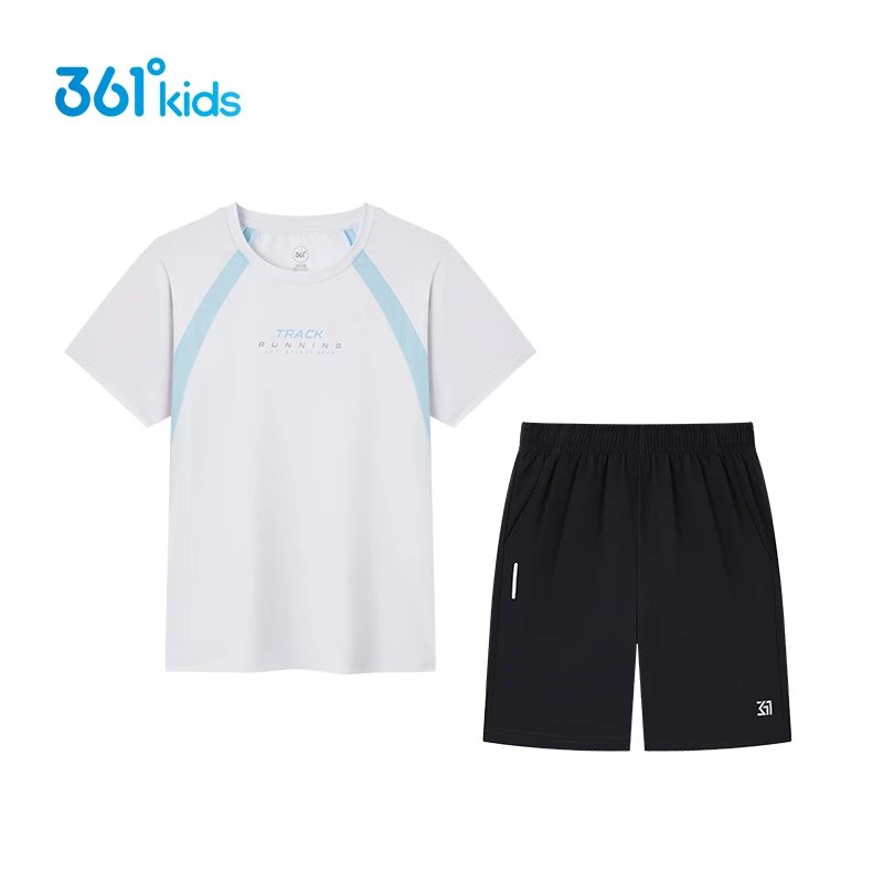 361°kids速干运动儿童男孩男童2025年夏季短袖套装N12221706