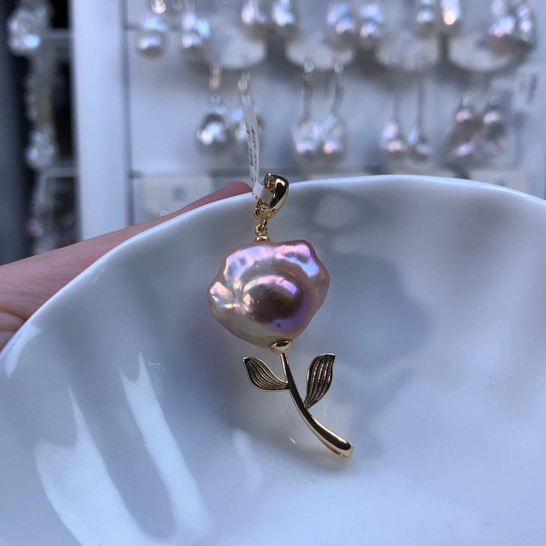 欢****淡水珍珠合金耳饰福利吊坠467