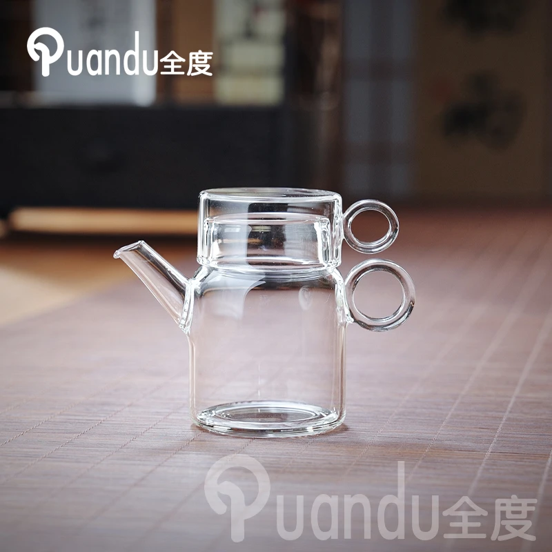 迷你小茶壶功夫茶壶一人用泡茶壶耐热玻璃一壶一杯泡茶器