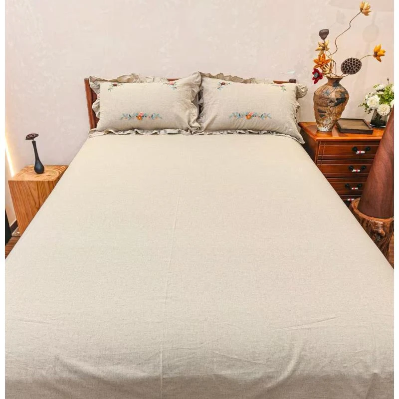 罗布麻净版原麻色床单