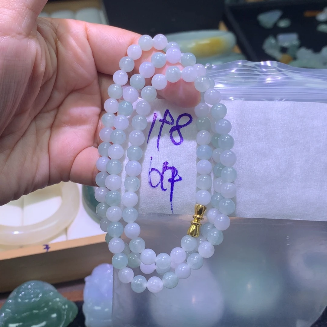 定制翡翠未镶嵌珠链6