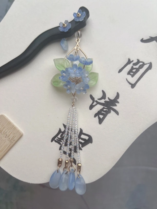 新中式琉璃花发簪