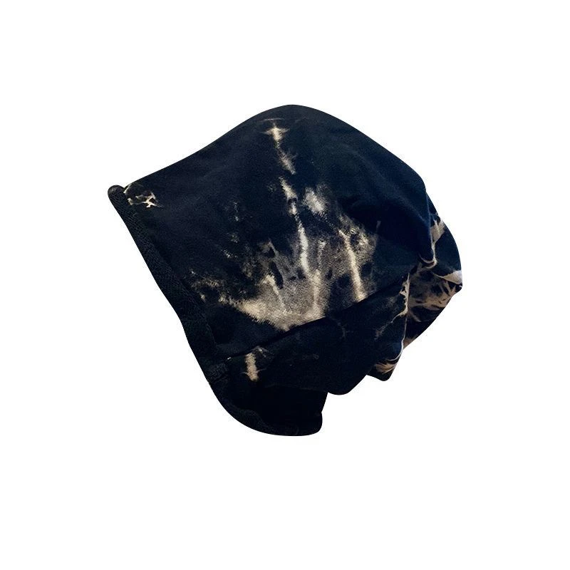 堆堆帽子包头帽黑色保暖显脸小街头休闲素颜包头冷帽头巾