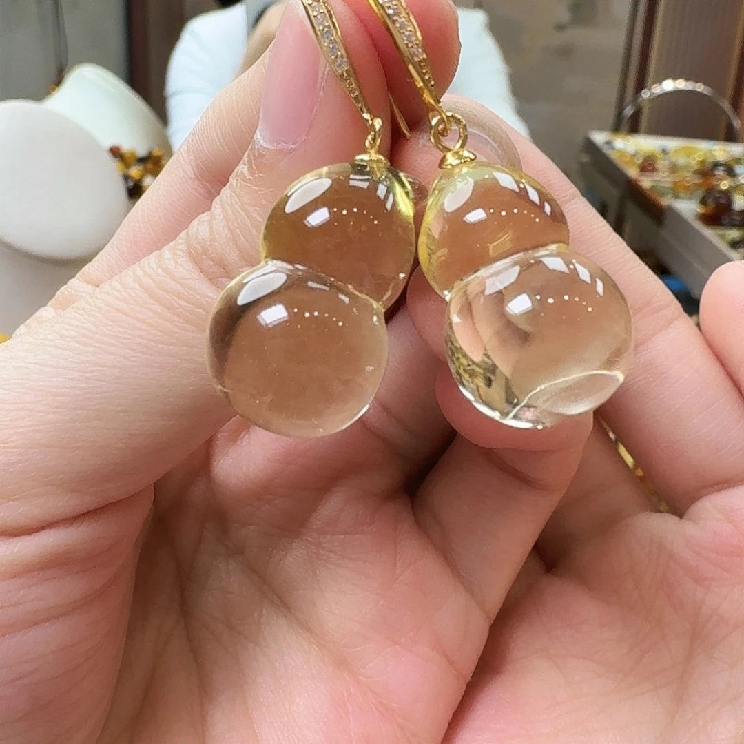 琥珀未镶嵌颈饰耳坠