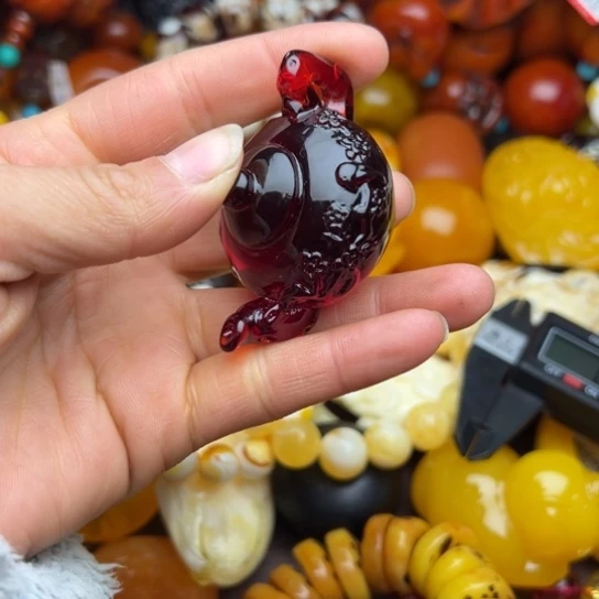 琥珀（花珀）手串未镶嵌蜜蜡