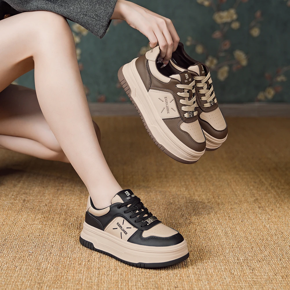 【X】百搭软底女款2024秋季新款网红平厚底休闲复古鞋女 23732