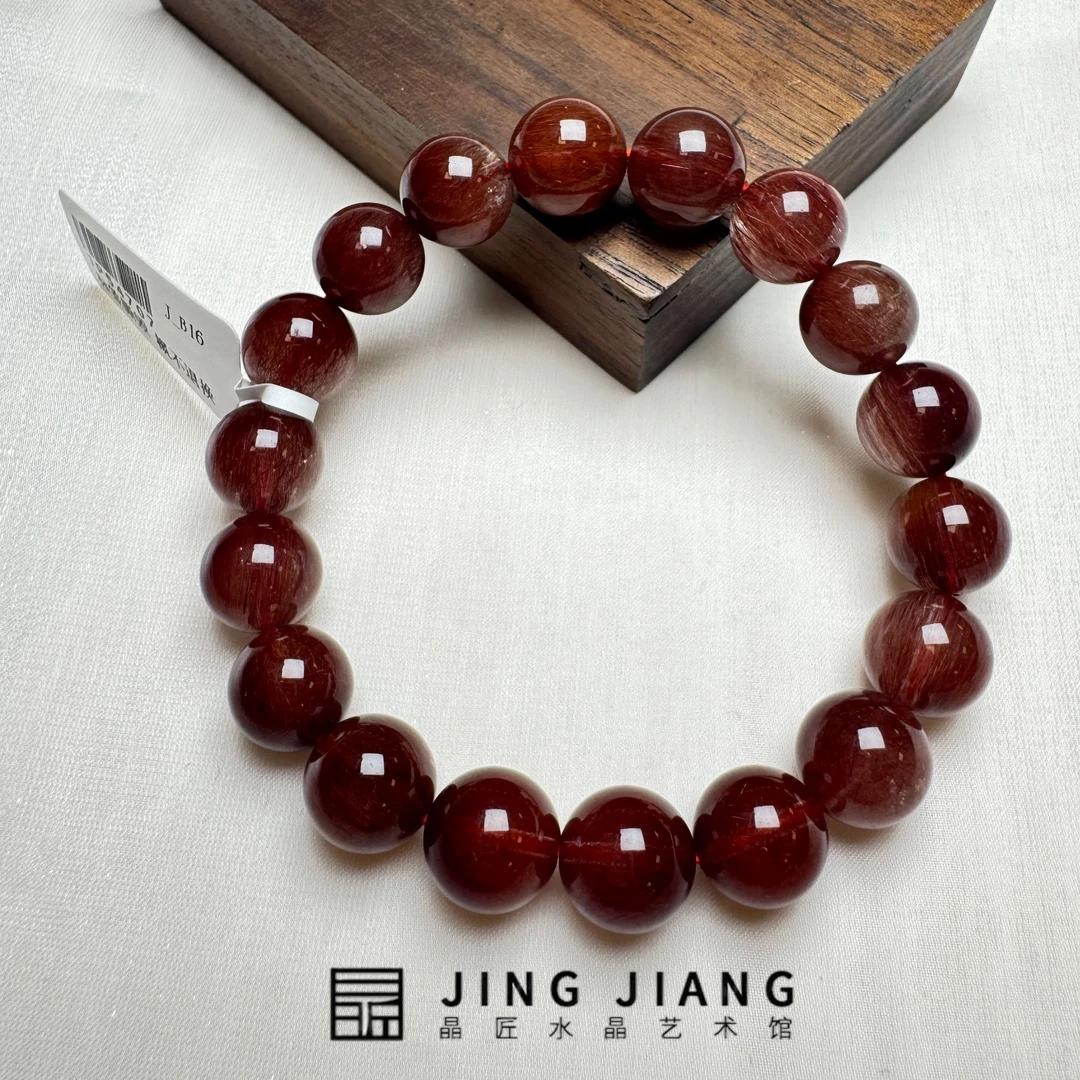 晶匠红发晶手串11mm+ 编号H-JP54707  多样性发一