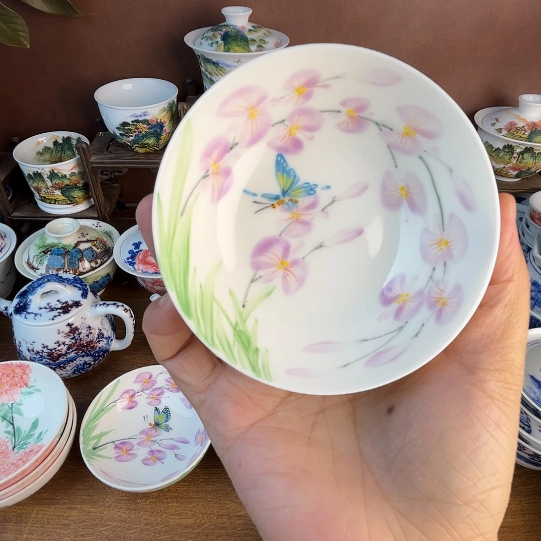 忠意堂釉下彩蝶恋花