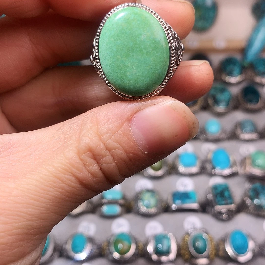 绿松石挂件银S925镶嵌(****沫