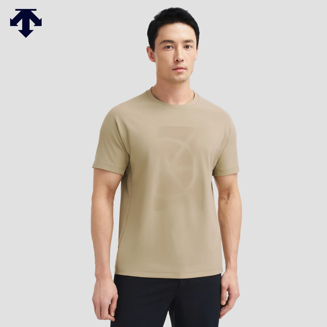 DESCENTE迪桑特DUALIS都市通勤男士亲肤短袖针织衫新品D5231DTS82