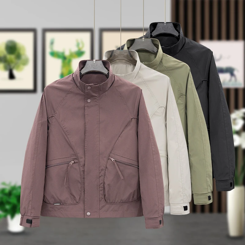 031-2508款2 帅气夹克男韩版立领2025春秋季新款时尚潮流短款外套
