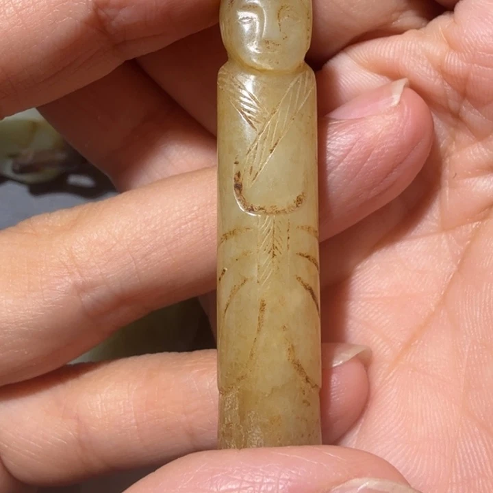 和田玉未镶嵌挂件涛****8