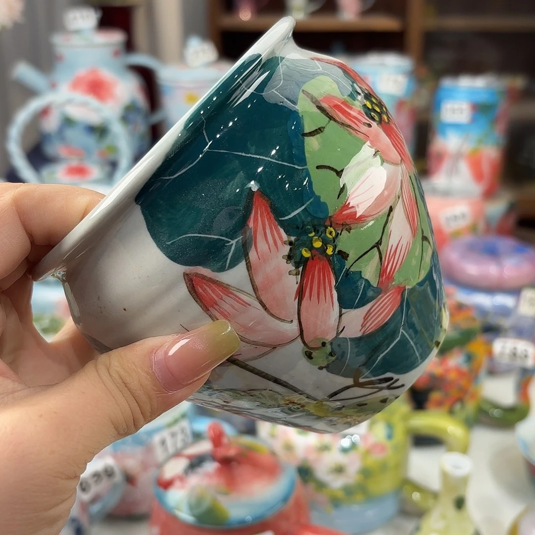 *****景德镇手绘高温釉下彩陶瓷茶具