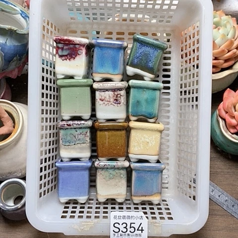 紫砂花盆354微瑕品口径3厘米左右尺寸