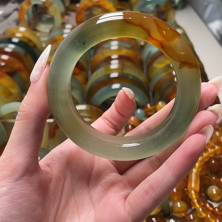 蛇纹石玉未镶嵌手镯56.5